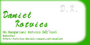 daniel kotvics business card